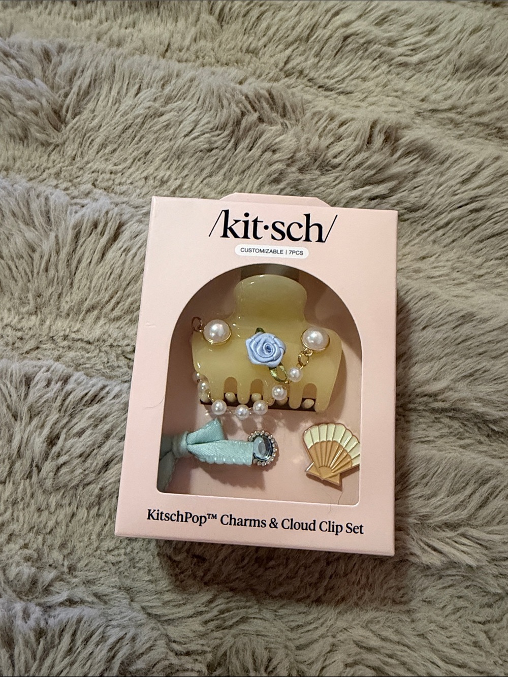 Kitsch Pastel Cloud & Charm Hair Clip Set - Yellow & Light Blue